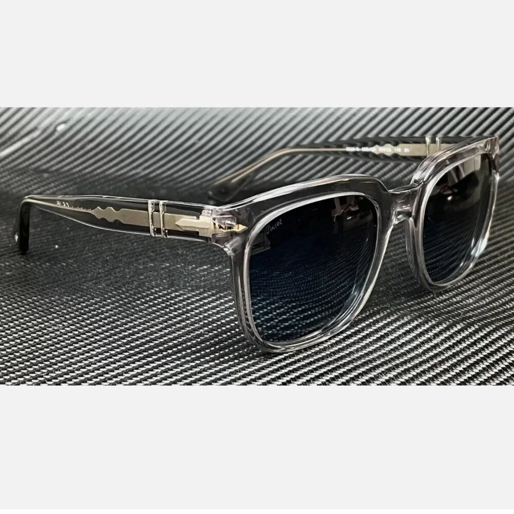 Persol Transparent Grey Unisex 53mm Sunglasses